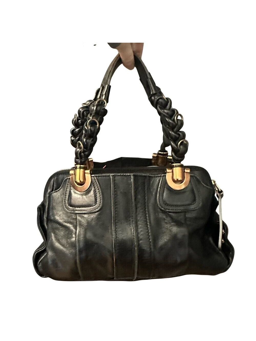 Chloe Heloise Black Leather Handbag